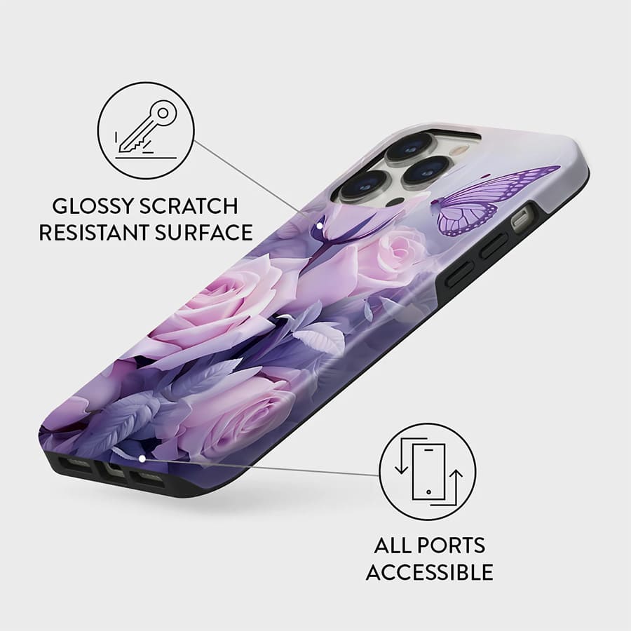 Purple Butterflies and Blooms | Valentine's Case