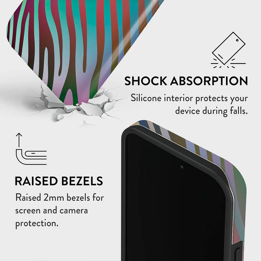 Colorful Zebra Texture | Abstract Retro Case - shipmycase