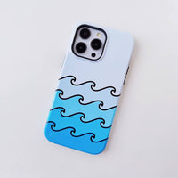 Layered Ocean Waves | Abstract Retro Case - shipmycase