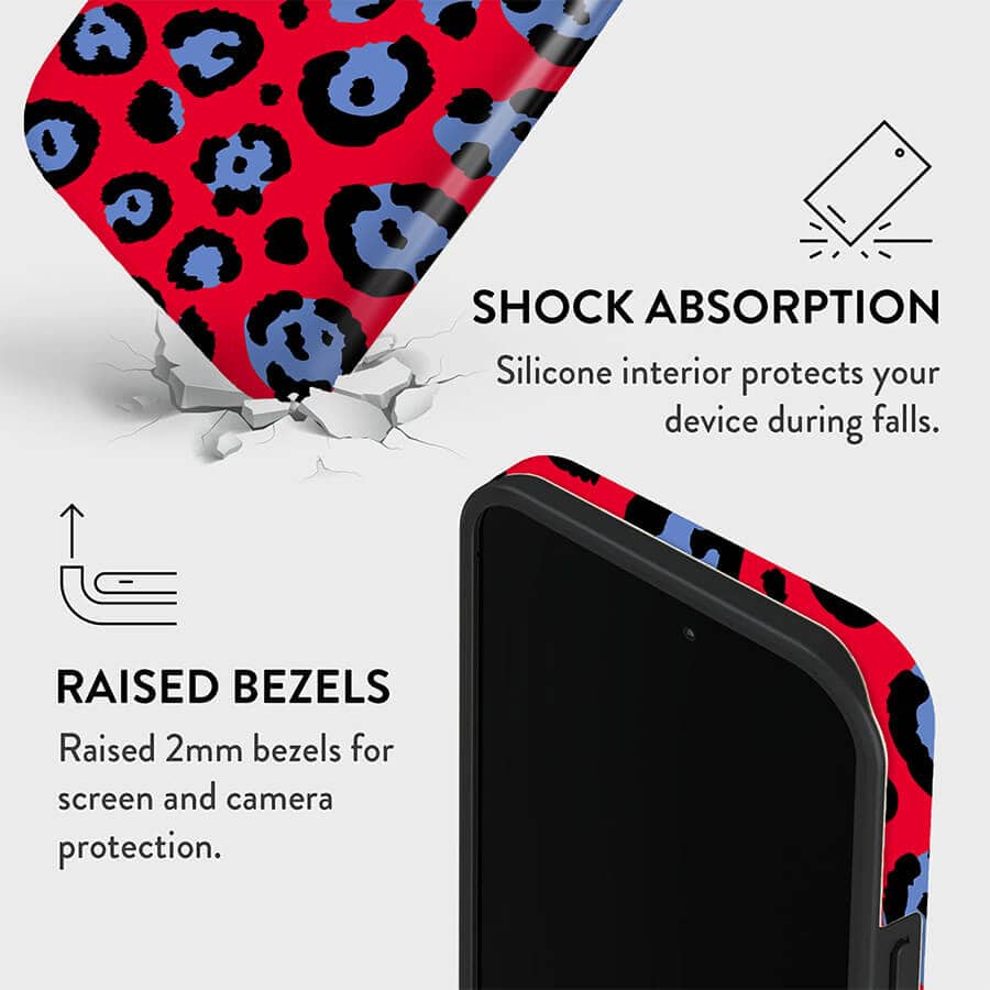 Red & Blue Leopard |  Retro Y2K Case - shipmycase