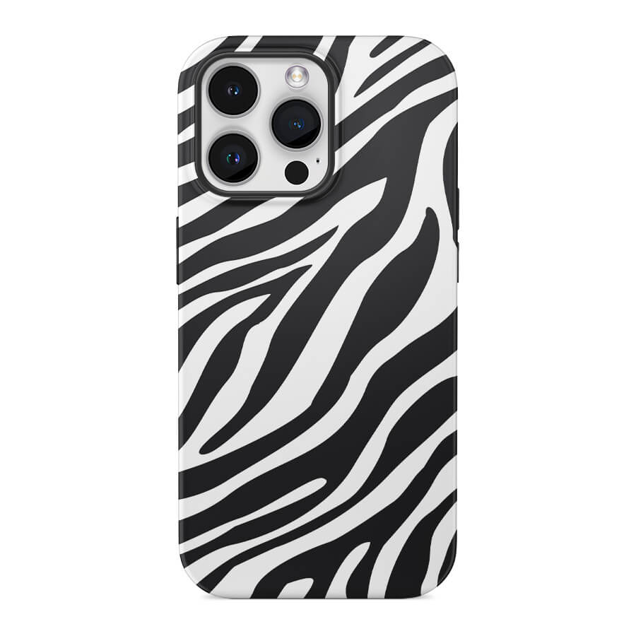 Playful Zebra | Abstract Retro Case Customize Phone Case shipmycase iPhone 15 Pro Max BOLD (ULTRA PROTECTION) 